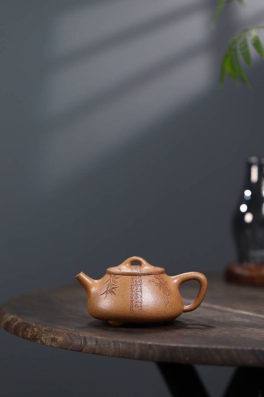 【平盖石瓢】 原矿段泥 容量180cc 14孔出水