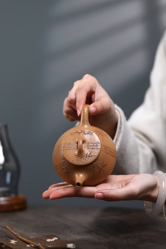 【平盖石瓢】 原矿段泥 容量180cc 14孔出水