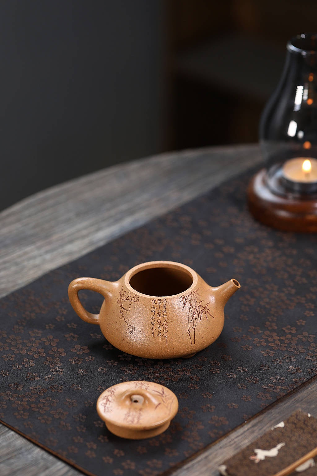 【平盖石瓢】 原矿段泥 容量180cc 14孔出水