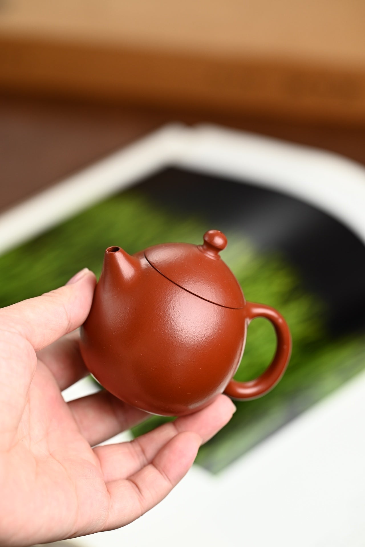 『龙蛋』 极品皱皮朱泥·容量80cc·9孔出水·王老师