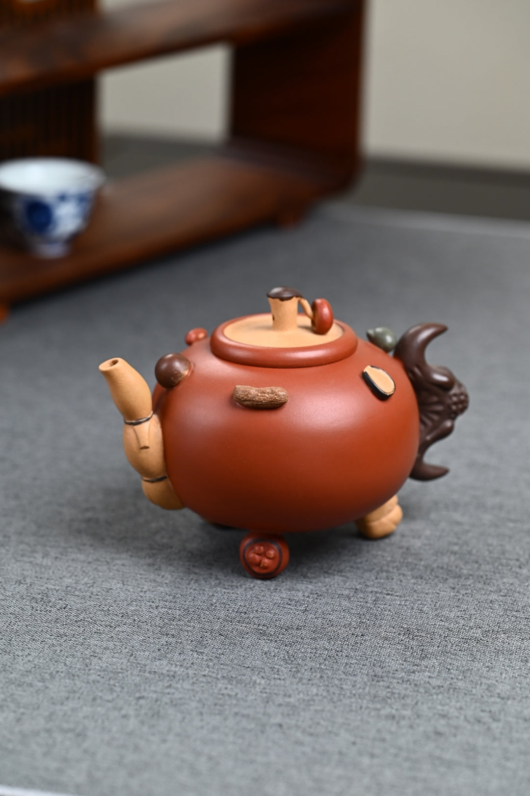 『硕果累累』 红皮龙·黄金段·容量500cc·17孔出水·陈华军（国家级工艺美术师）