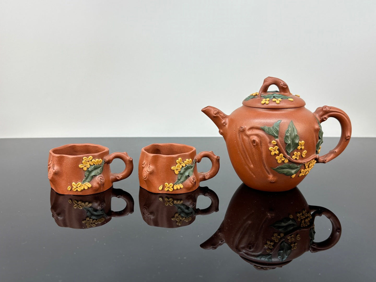 双省大师高建芳《桂花套组》精品收藏重器原矿极品红清水·300cc