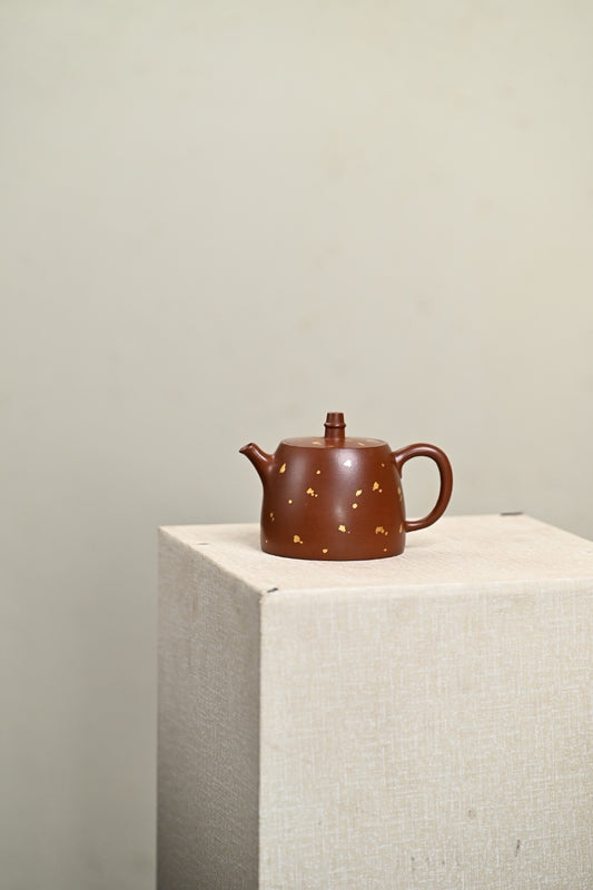 『汉铎』洒金 文革老紫泥·容量230cc·10孔出水·内推·王老师（国家级工艺美术师）