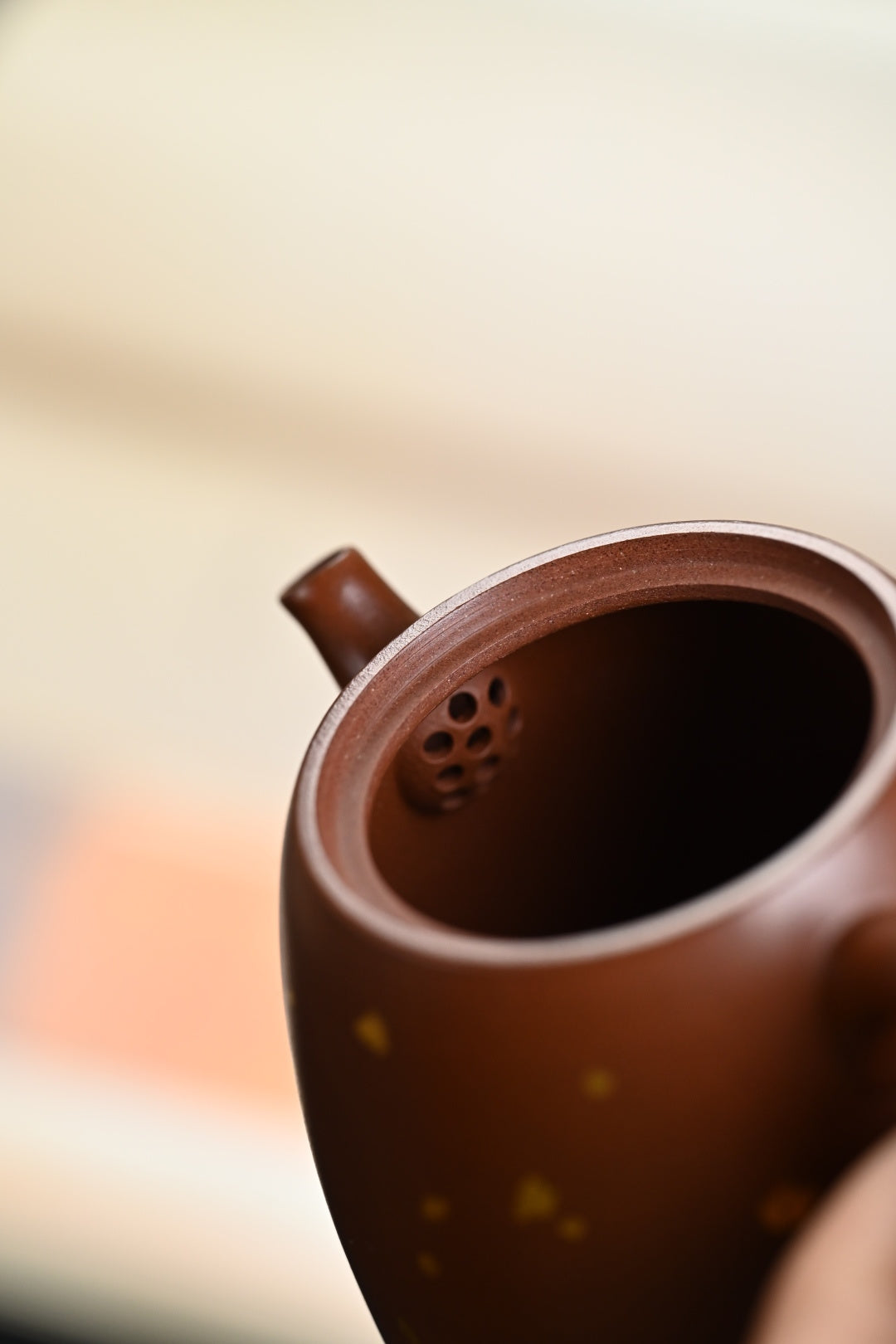 『汉铎』洒金 文革老紫泥·容量230cc·10孔出水·内推·王老师（国家级工艺美术师）