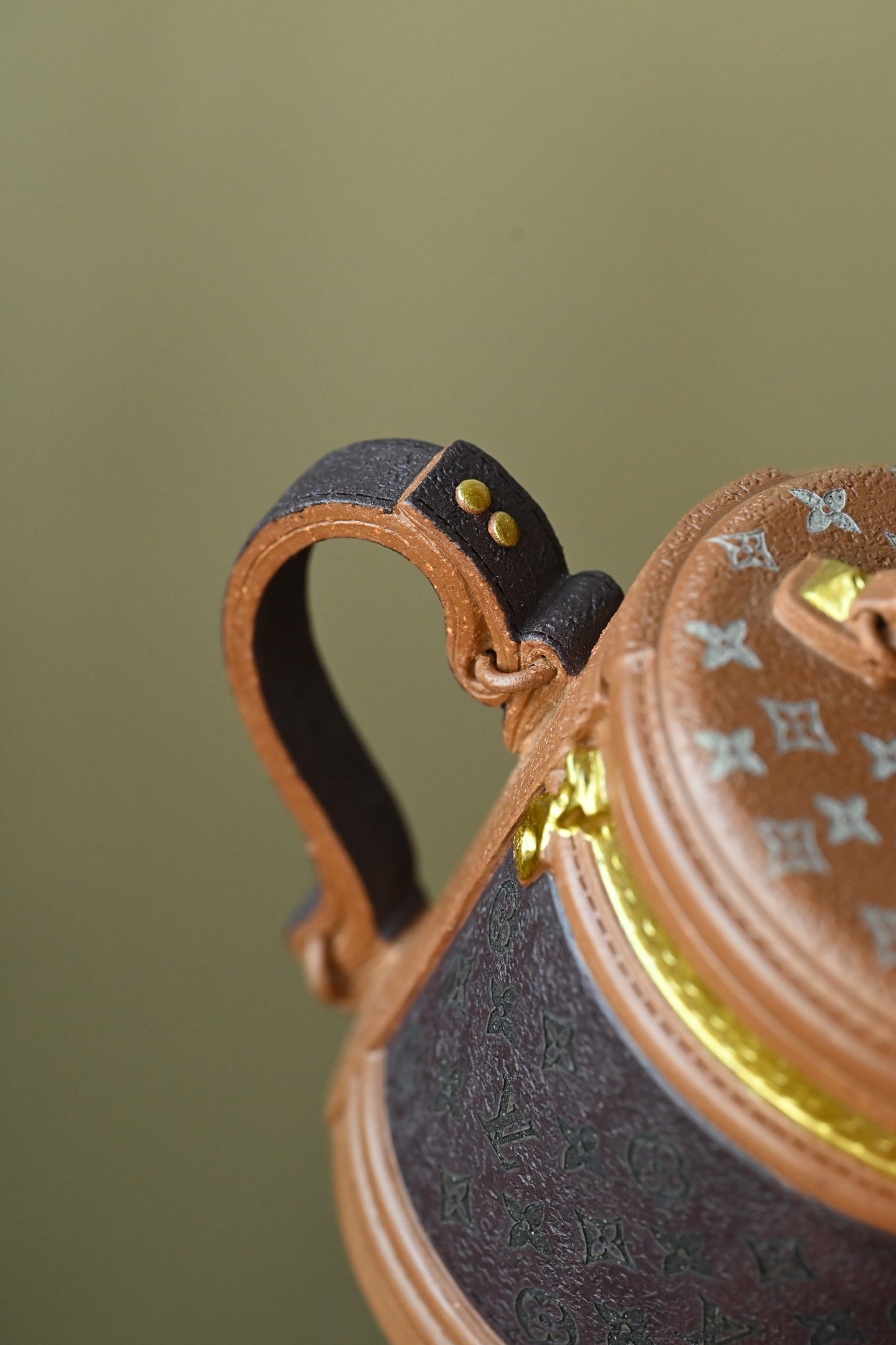 LV发财桶杯·原创作品 容量260cc 原矿段泥描金