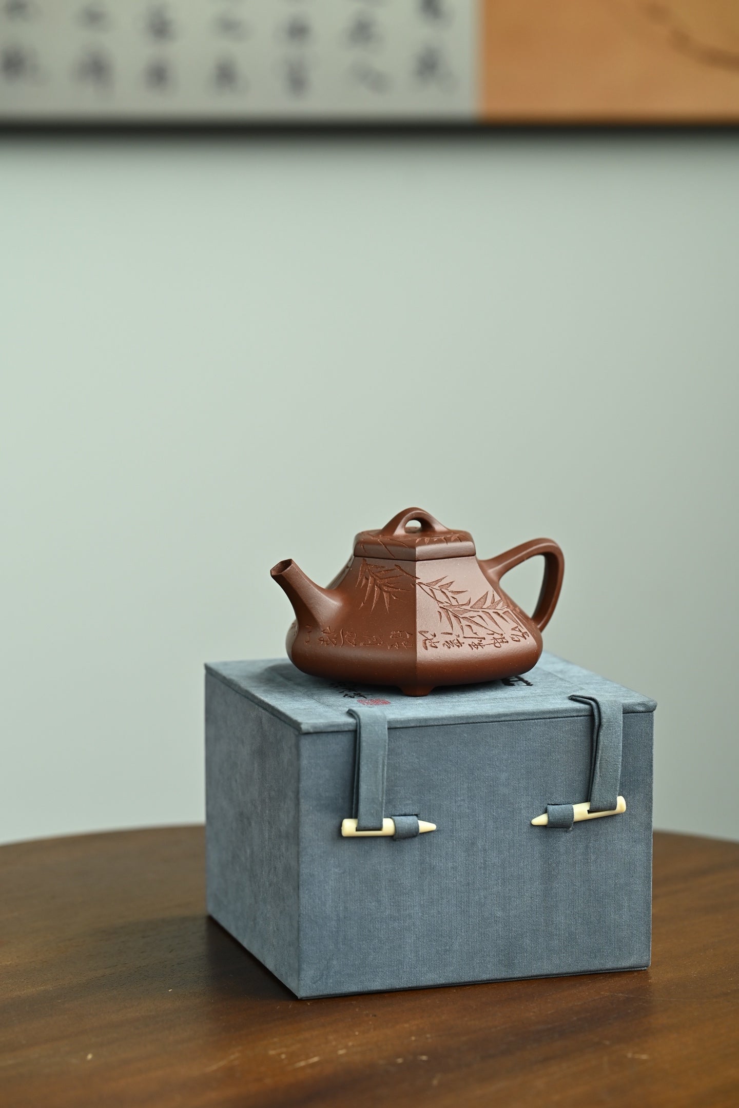 锦瓢·全手工 黄松徒弟刻绘 容量210cc 原矿底槽清