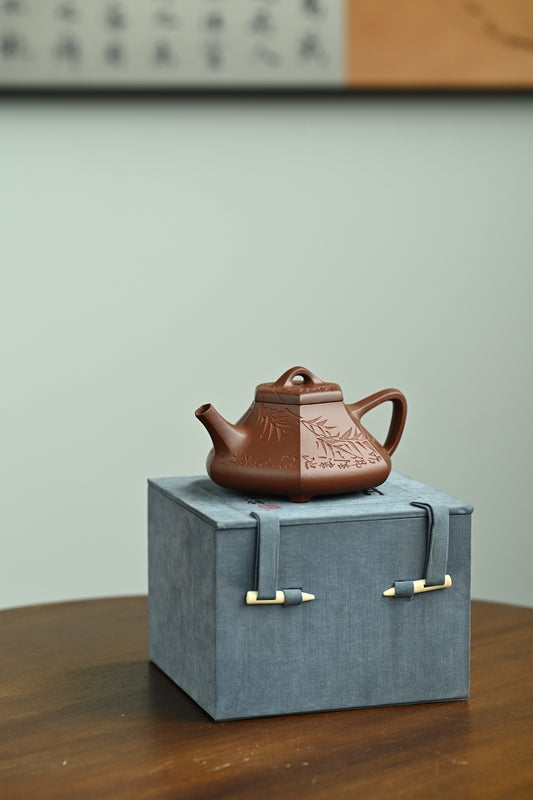 锦瓢·全手工 黄松徒弟刻绘 容量210cc 原矿底槽清