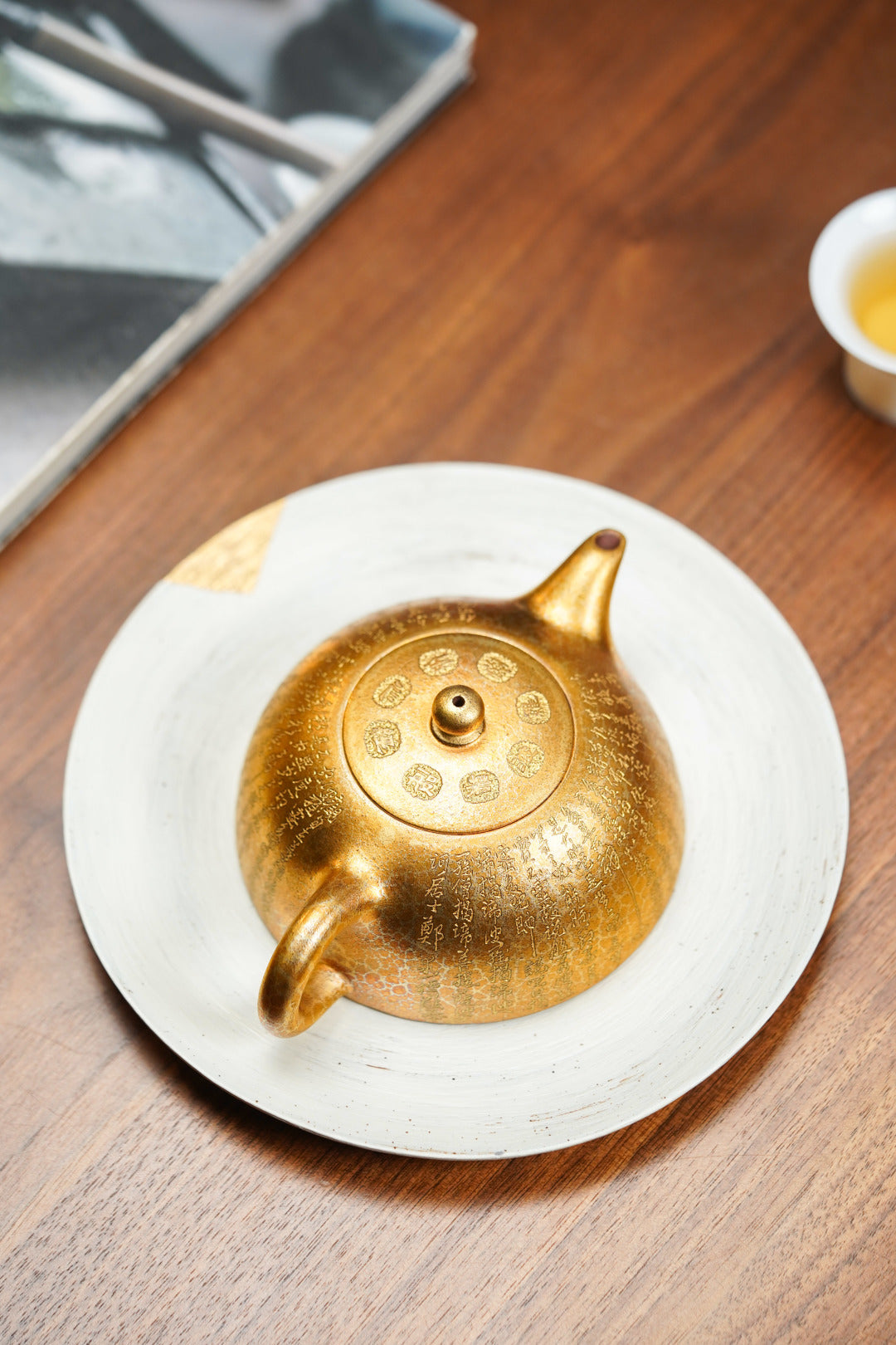 郑求标大师特色紫晶烧，紫砂界心经巨匠·金奖+馆藏+大拍9.8w代表作《双心经半月壶》