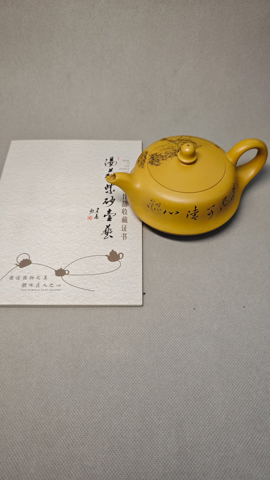 【曲壶】制壶汤莉（国家级工艺美术师） 泥料原矿黄金朱泥 容量 孔数20孔