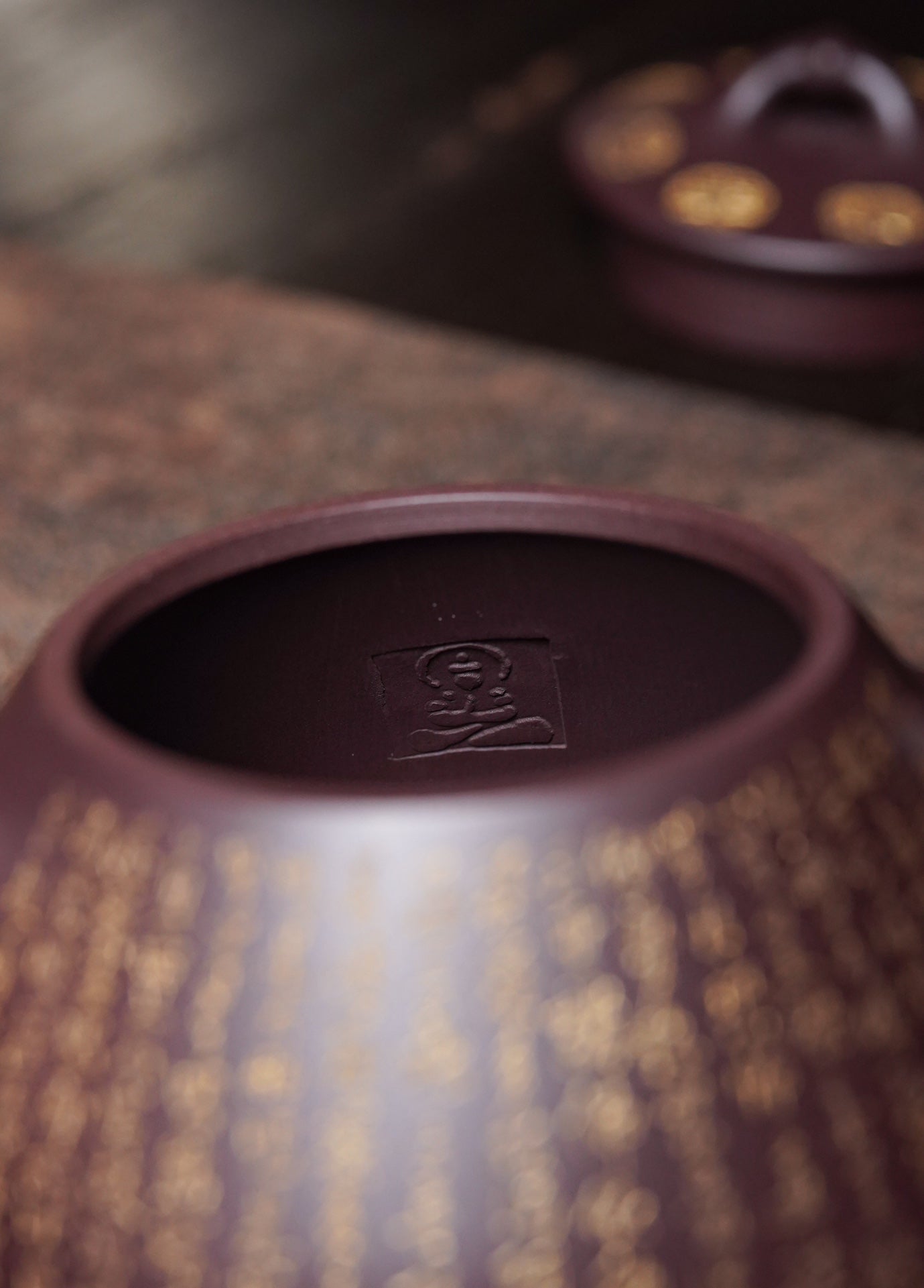 郑求标大师微刻·双心经《石瓢壶》竹报平安·珍藏级精品重器 原矿极品老紫泥·230cc