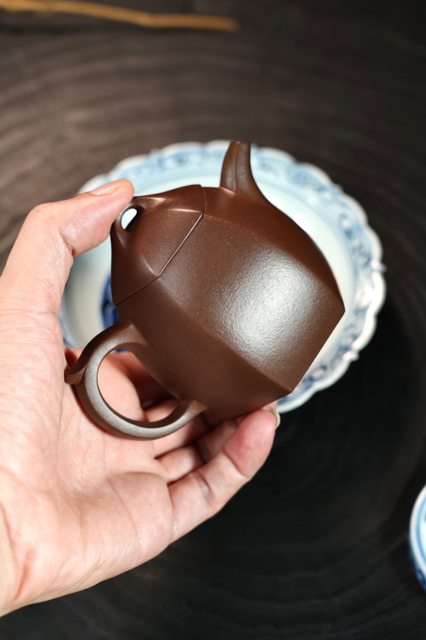 全手工【六方秦权】 原矿优质老紫泥·170cc·7孔