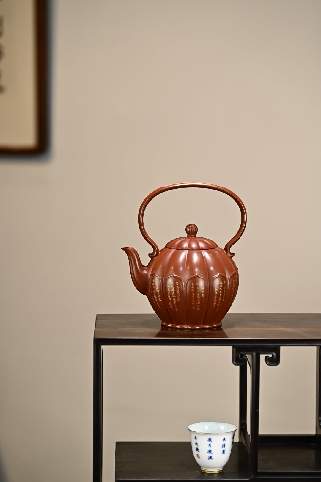 莲灯提梁·全手工 正高工许学芳作品 容量560cc 朱泥大红袍