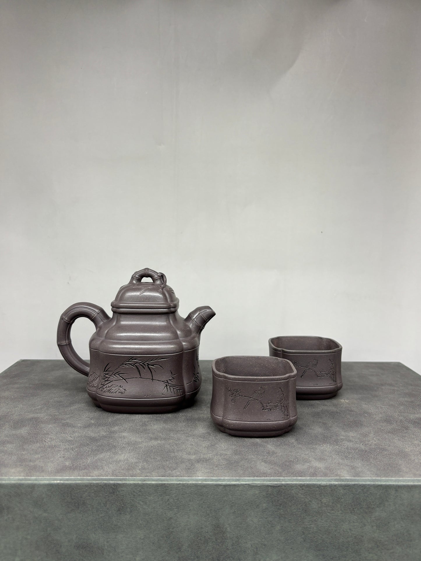 收藏重器·中国工艺美术大师·李昌鸿【四方竹鼎套组】送礼收藏最佳选择