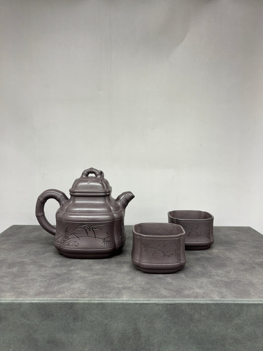 收藏重器·中国工艺美术大师·李昌鸿【四方竹鼎套组】送礼收藏最佳选择