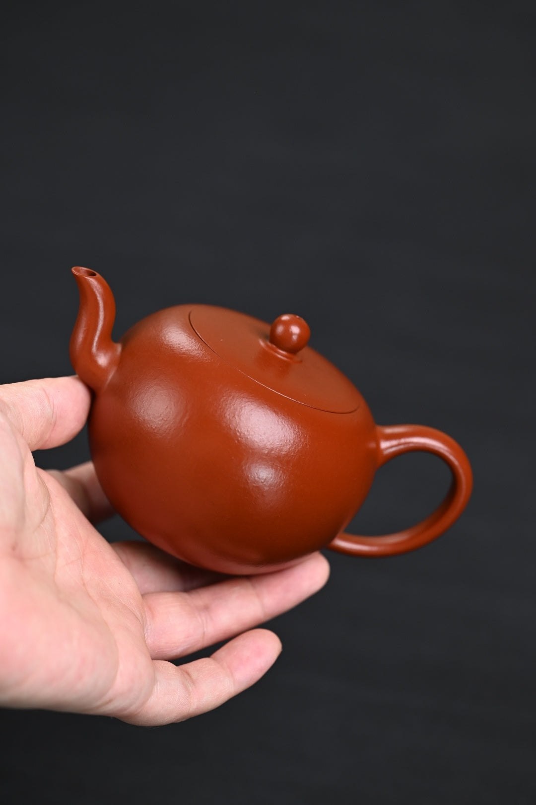 『一粒珠』 极品皱皮朱泥·容量170cc·7孔出水·内推·孙建芳（国家级工艺美术师）