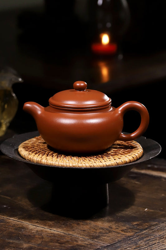 全手工仿古 原矿朱泥 制壶 欧侠（国家级工艺美术员）200cc 孔数14孔 仿古为百年经典款