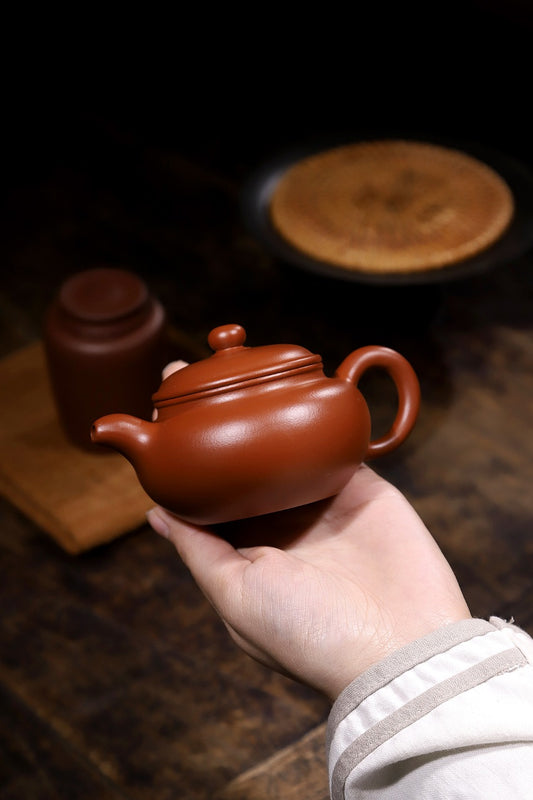 全手工仿古 原矿朱泥 制壶 欧侠（国家级工艺美术员）200cc 孔数14孔 仿古为百年经典款