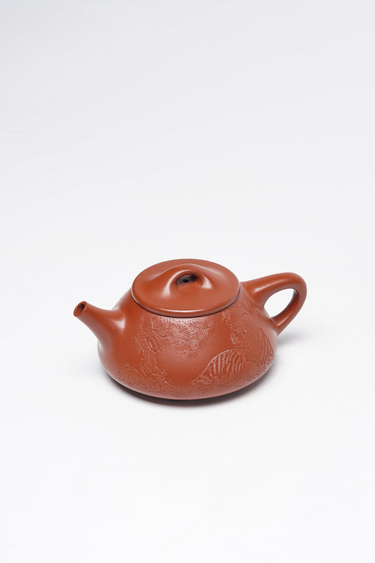 收藏级作品推荐【石瓢】极品龙山朱砂（家藏父辈时期泥料 市面罕见 ） 260CC 范勤君 全手工制作