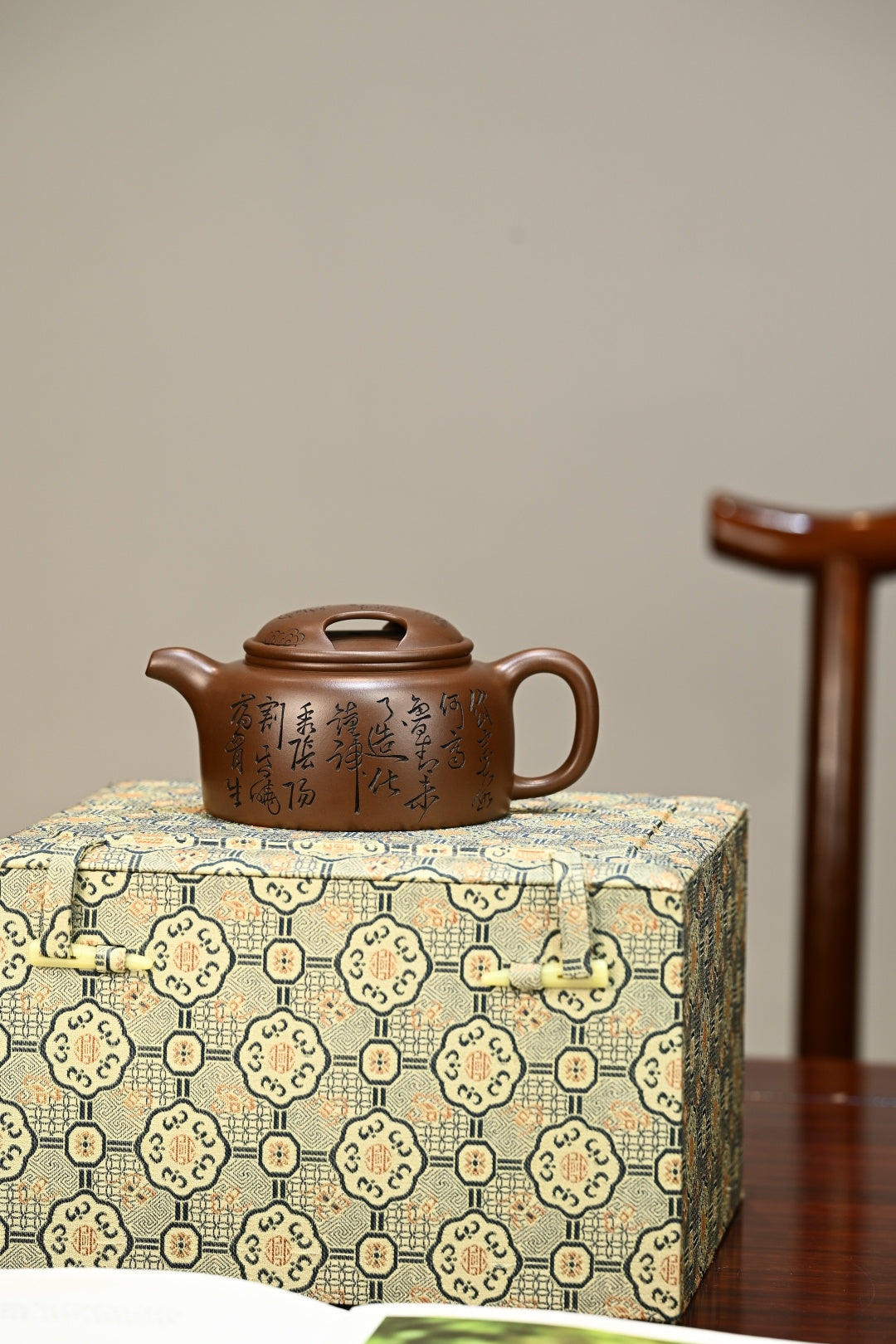 牛盖莲子·全手工 江苏省陶瓷艺术名人正高工许学芳作品  容量350cc 一厂紫泥