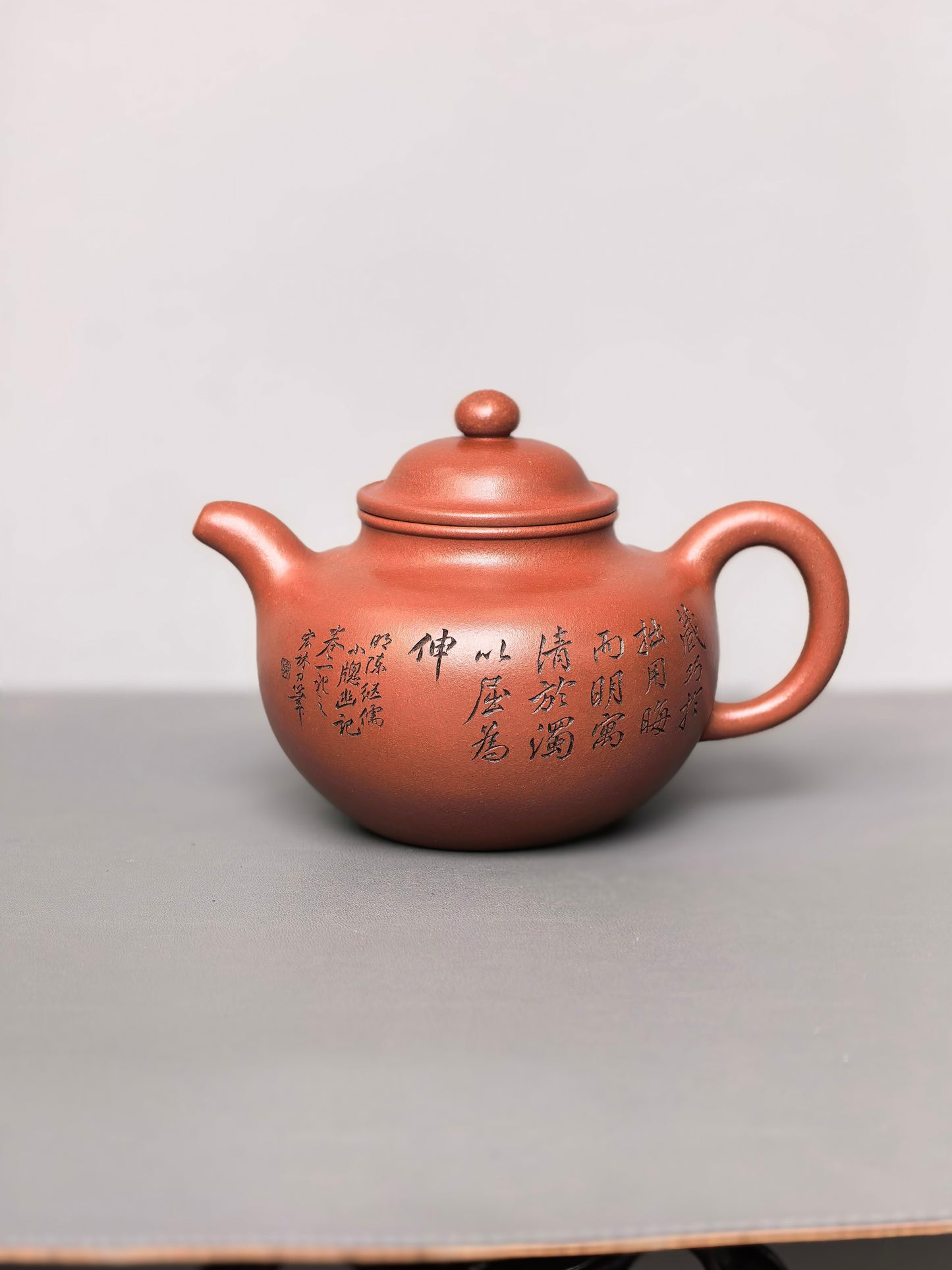 重器收藏·中国紫砂界山水陶刻巨匠·陈宏林大师精刻【掇球壶】潜力无限·极具收藏价值