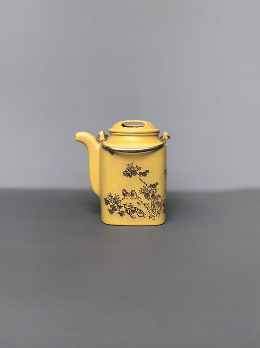 重器收藏·中国紫砂界陶刻巨匠·陈宏林大师精刻【四方洋桶壶】潜力无限·极具收藏价值