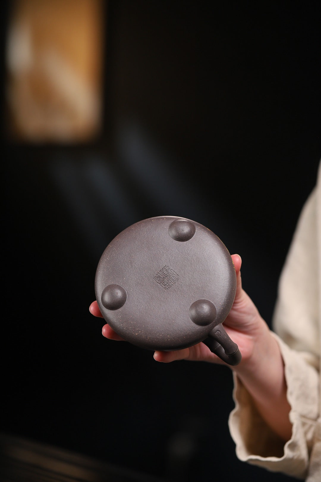 【竹节石瓢】证书持壶照配套齐全 制壶 吴菊凤（国家级高级工艺美术师） 原矿天青泥 容量330cc