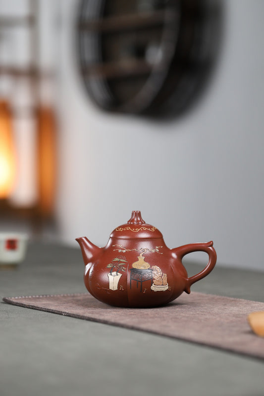 重器推荐《匏瓜壶》 泥料：曼生红泥 容量：360cc 陈小听（当代壶艺泰斗、从艺68年）