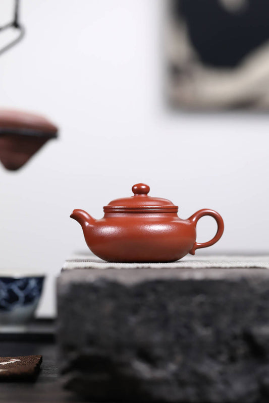 【仿古】光素器刻绘款两款可选  三十目极品粗砂朱泥料 90cc内推球孔出水