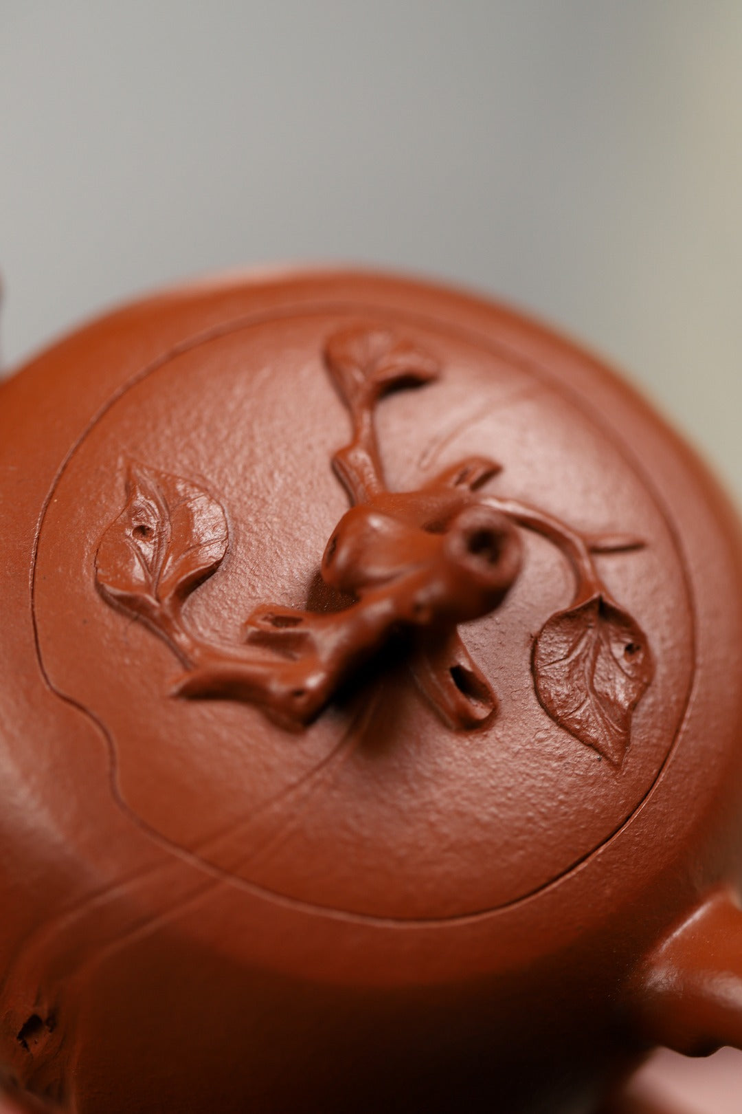 全手工制作 【桃桩壶】 泥料 原矿朱泥 容量170cc 内推球孔