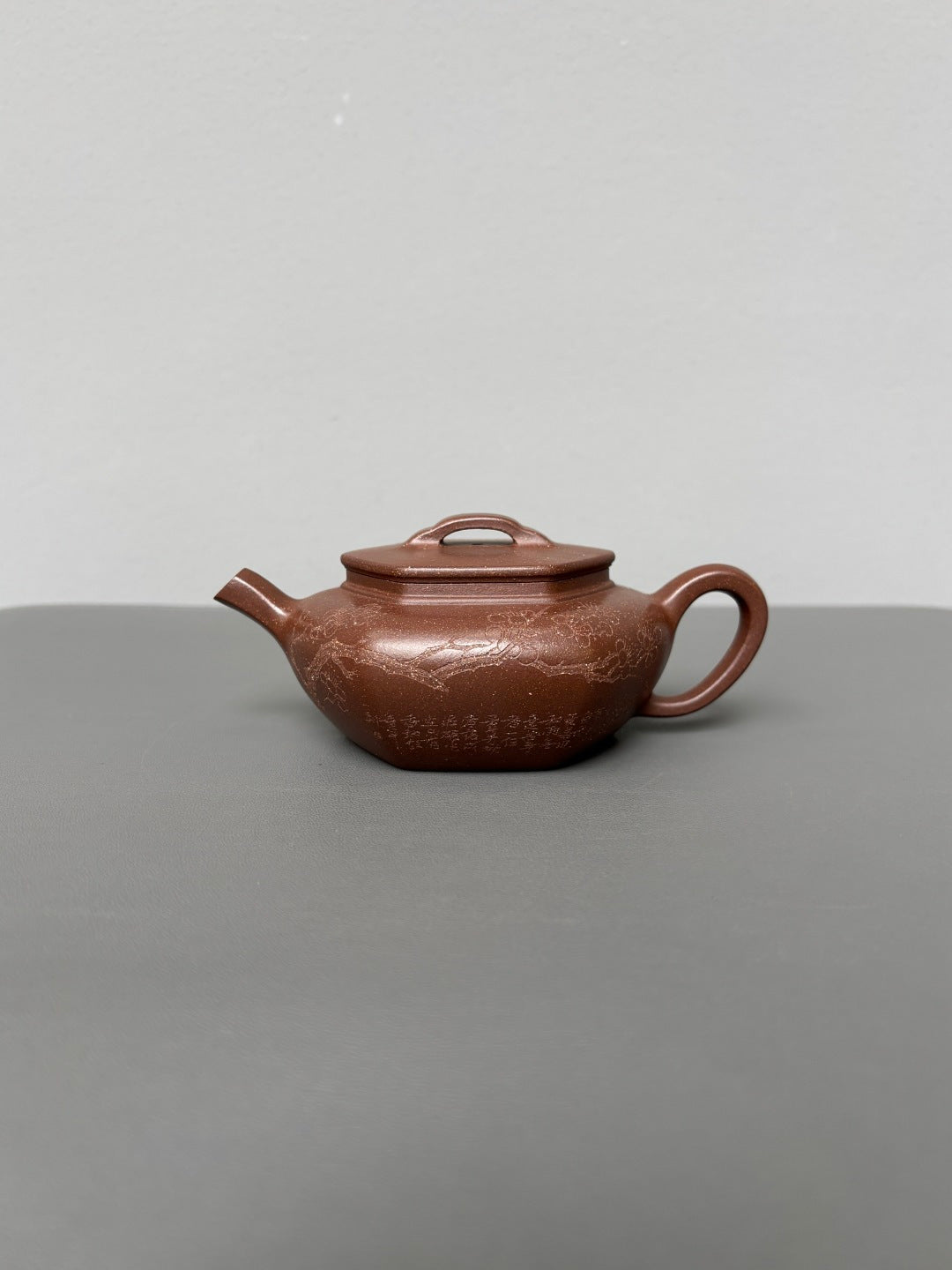 著名方器巨匠·耿浩制《六度壶》藏值无量原矿极品羊山角紫泥·180cc