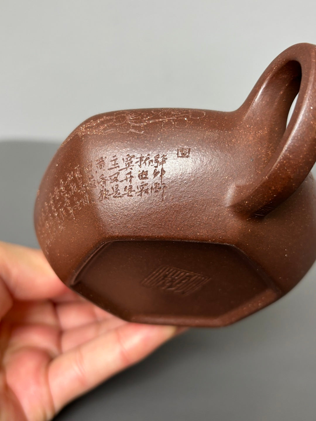 著名方器巨匠·耿浩制《六度壶》藏值无量原矿极品羊山角紫泥·180cc