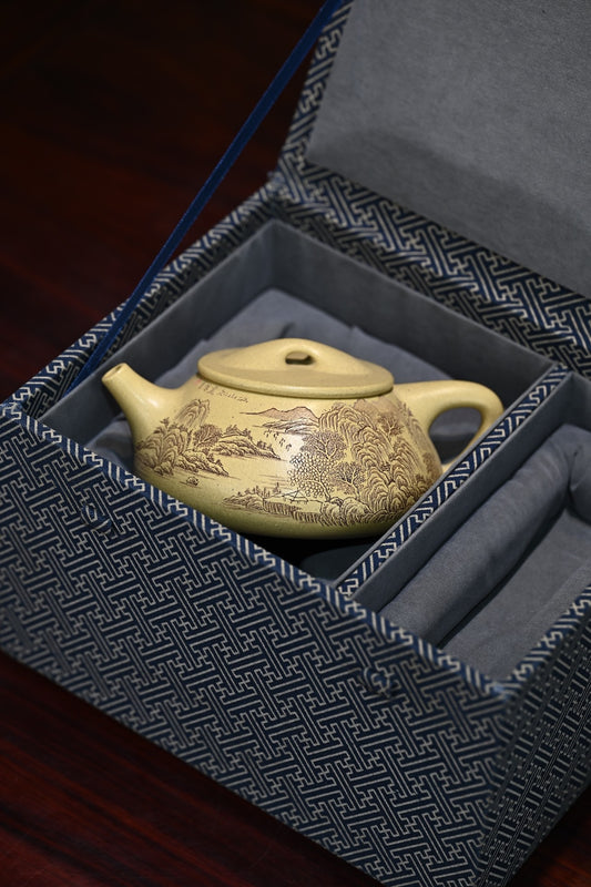 景舟石瓢·全手工 正高工许学芳作品  容量360cc 本山绿泥