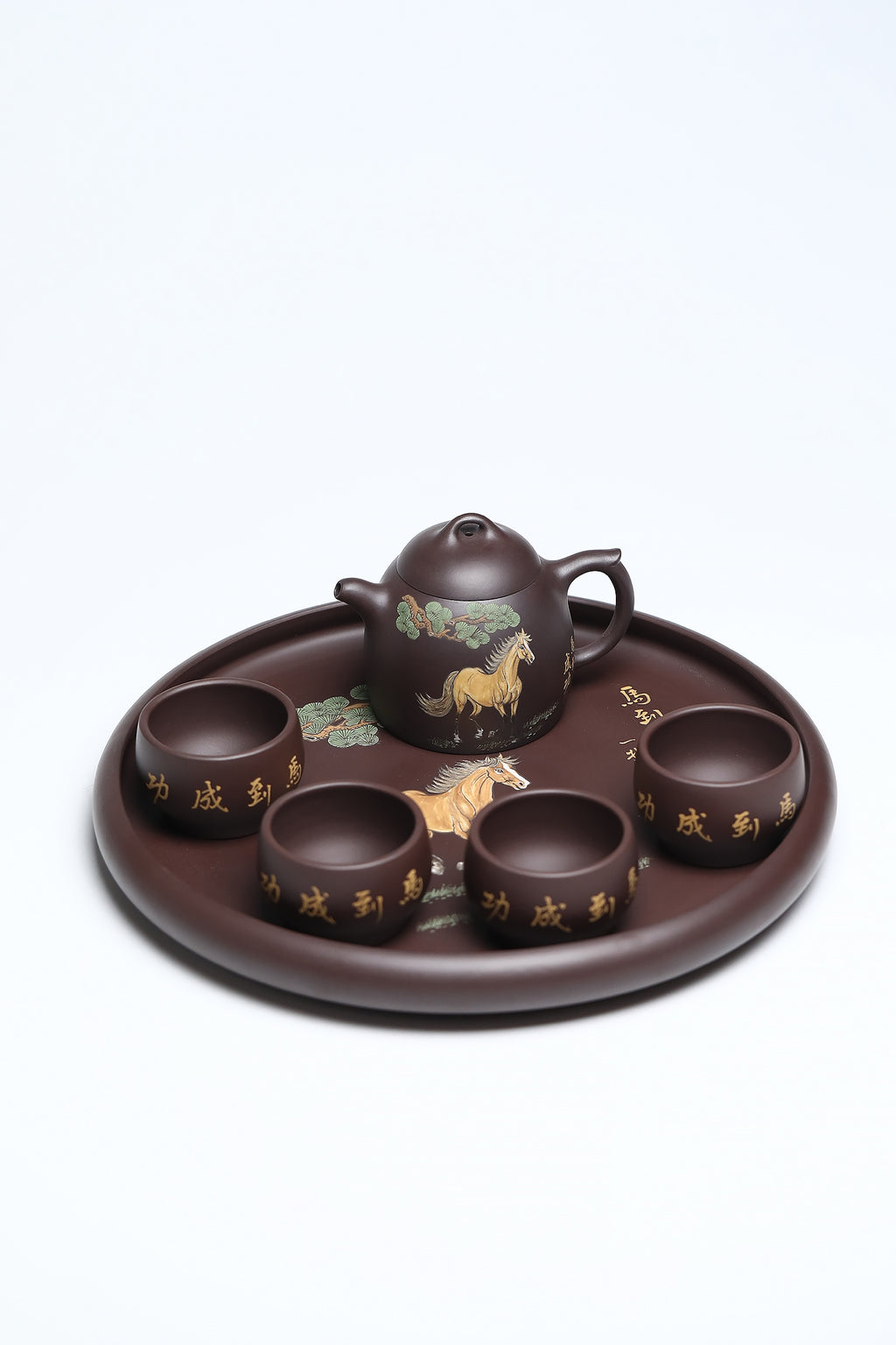 研高经典之作【秦权套组】极品紫茄泥280cc 韩小虎 研究员级高级工艺美术师