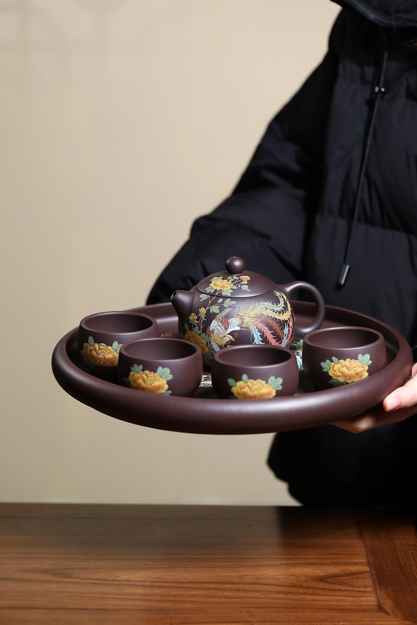 研高经典之作【西施套组】 极品紫茄泥 260cc 韩小虎 研究员级高级工艺美术师