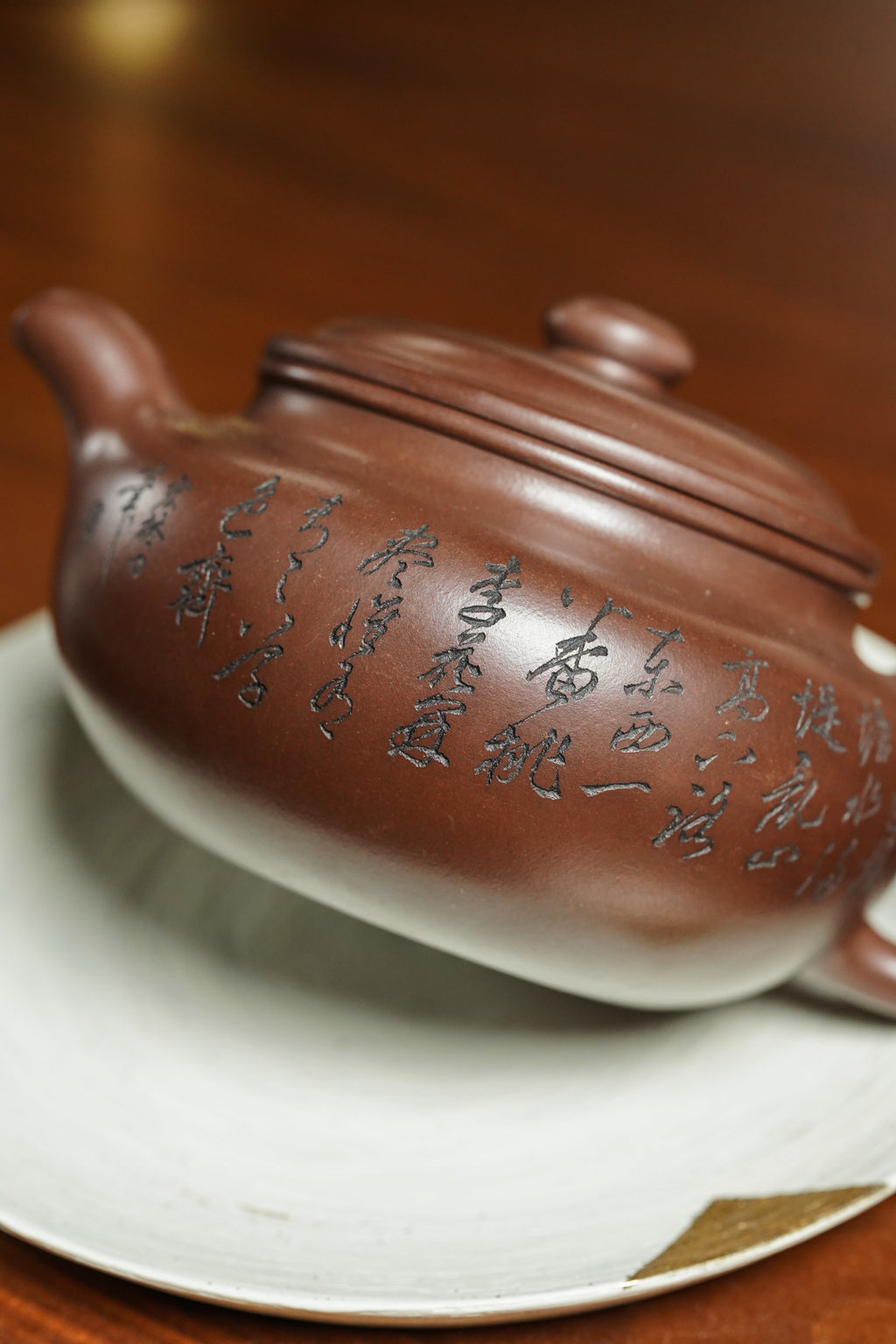 陈宏林精刻【仿古壶】业界标杆·原矿优质紫泥·430cc 山水陶刻天花板·陈宏林亲工