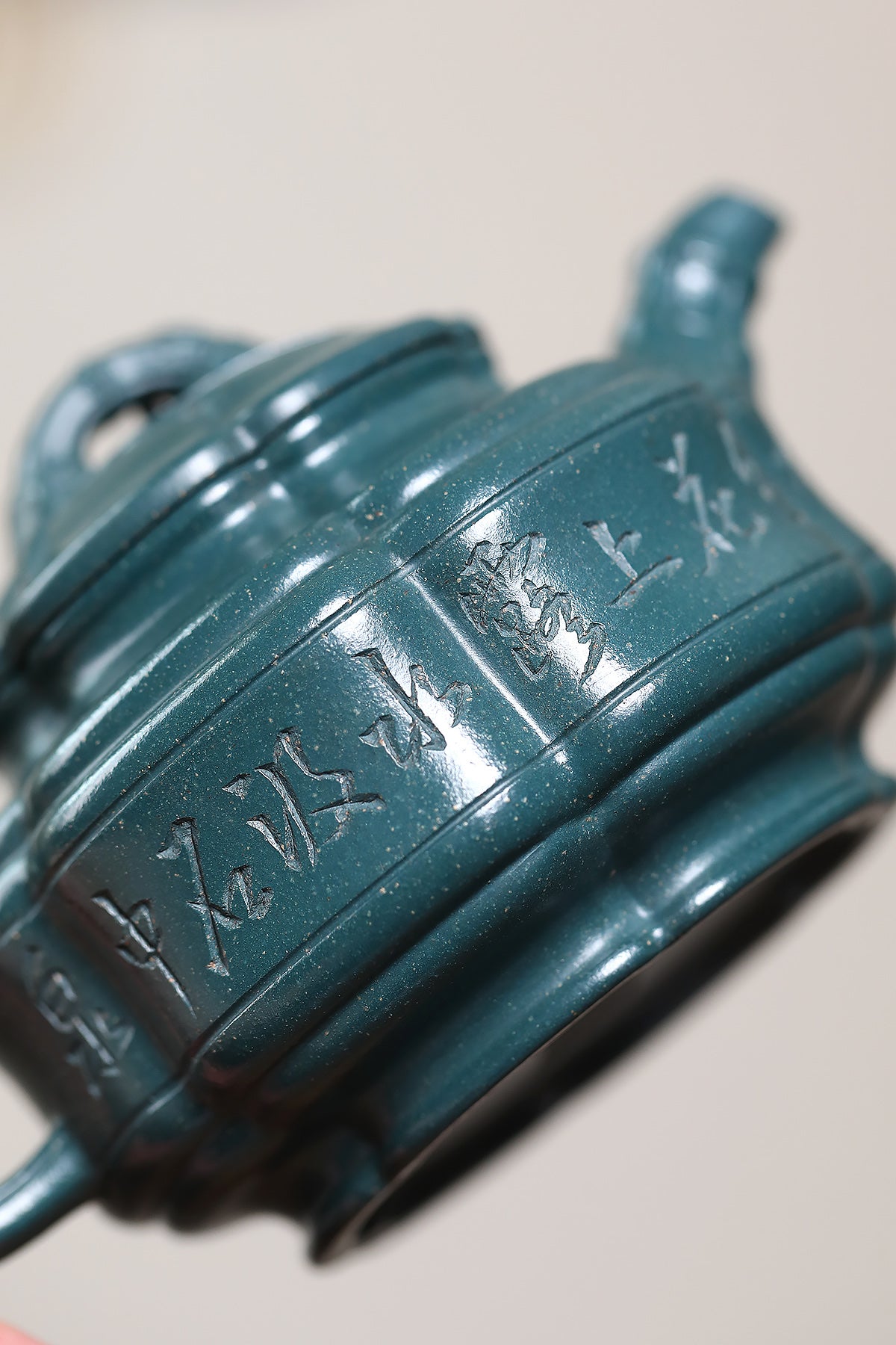 隐角竹鼓 200cc早期一厂老绿泥 任俊寅（紫砂七老任淦庭嫡孙、顾景舟、吴云根弟子）