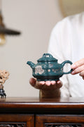 隐角竹鼓 200cc早期一厂老绿泥 任俊寅（紫砂七老任淦庭嫡孙、顾景舟、吴云根弟子）
