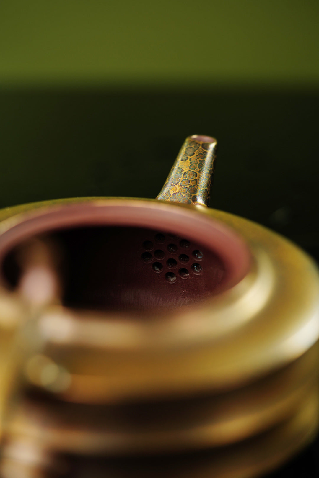 蒋艺华大师制【吉祥竹】高端藏圈传世臻品 原矿极品老紫泥·280cc 【黄金贝壳烧】