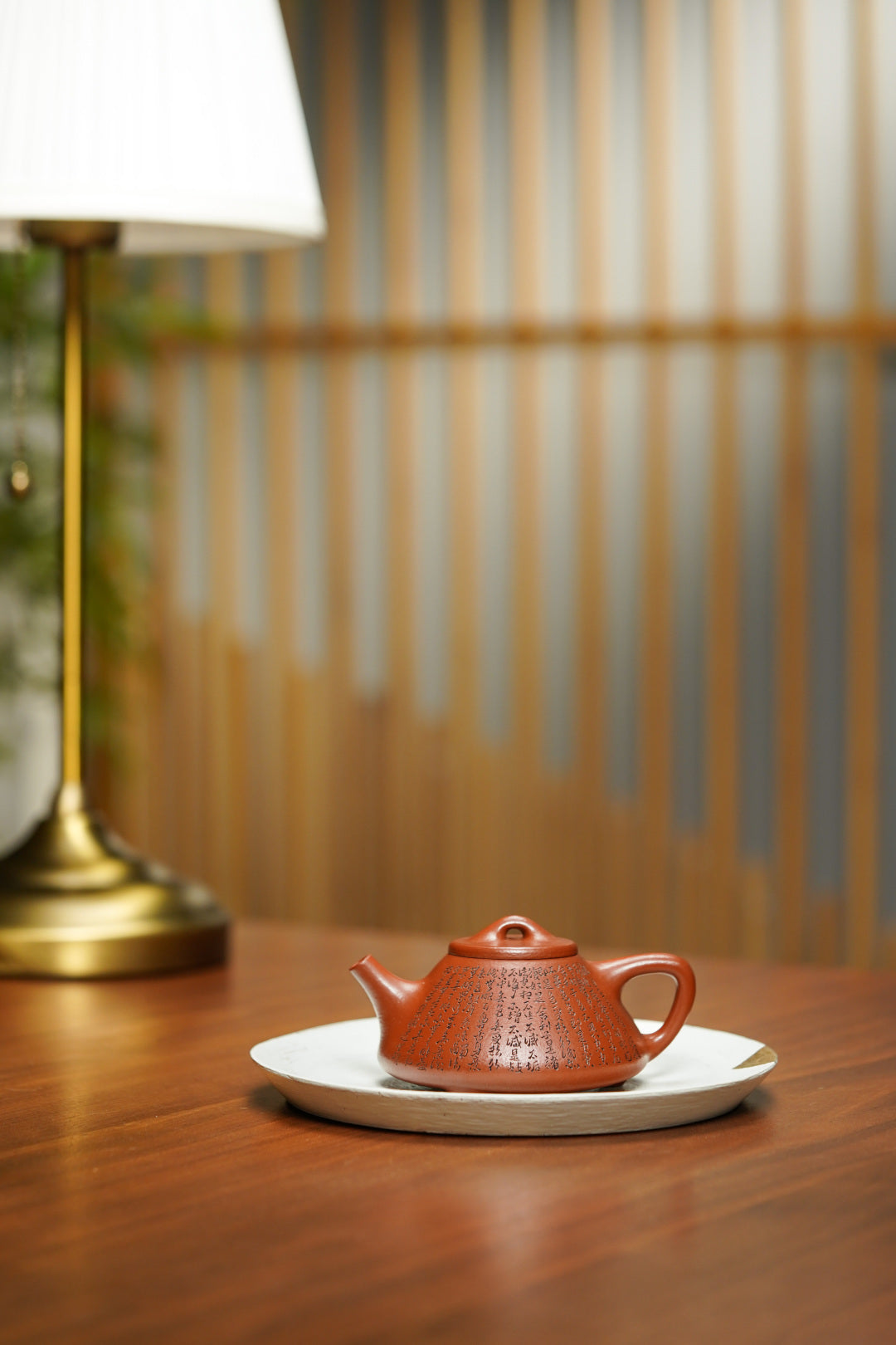 郑求标恭刻双心经《子冶石瓢壶》原矿极品粗砂朱泥·160cc