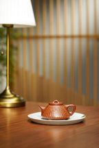郑求标恭刻双心经《子冶石瓢壶》原矿极品粗砂朱泥·160cc
