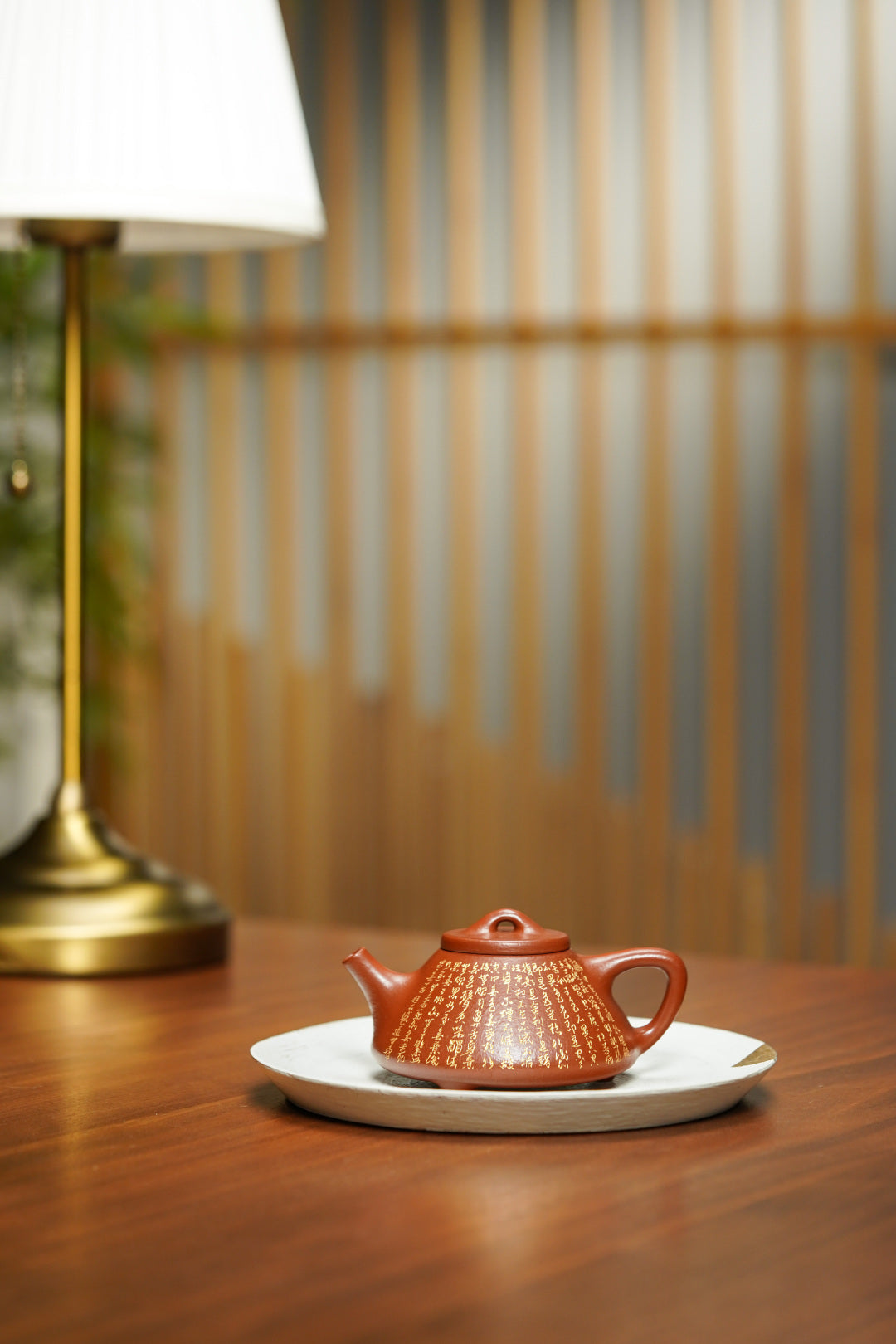 郑求标恭刻双心经《子冶石瓢壶》原矿极品粗砂朱泥·160cc