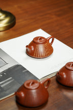 郑求标恭刻双心经《子冶石瓢壶》原矿极品粗砂朱泥·160cc