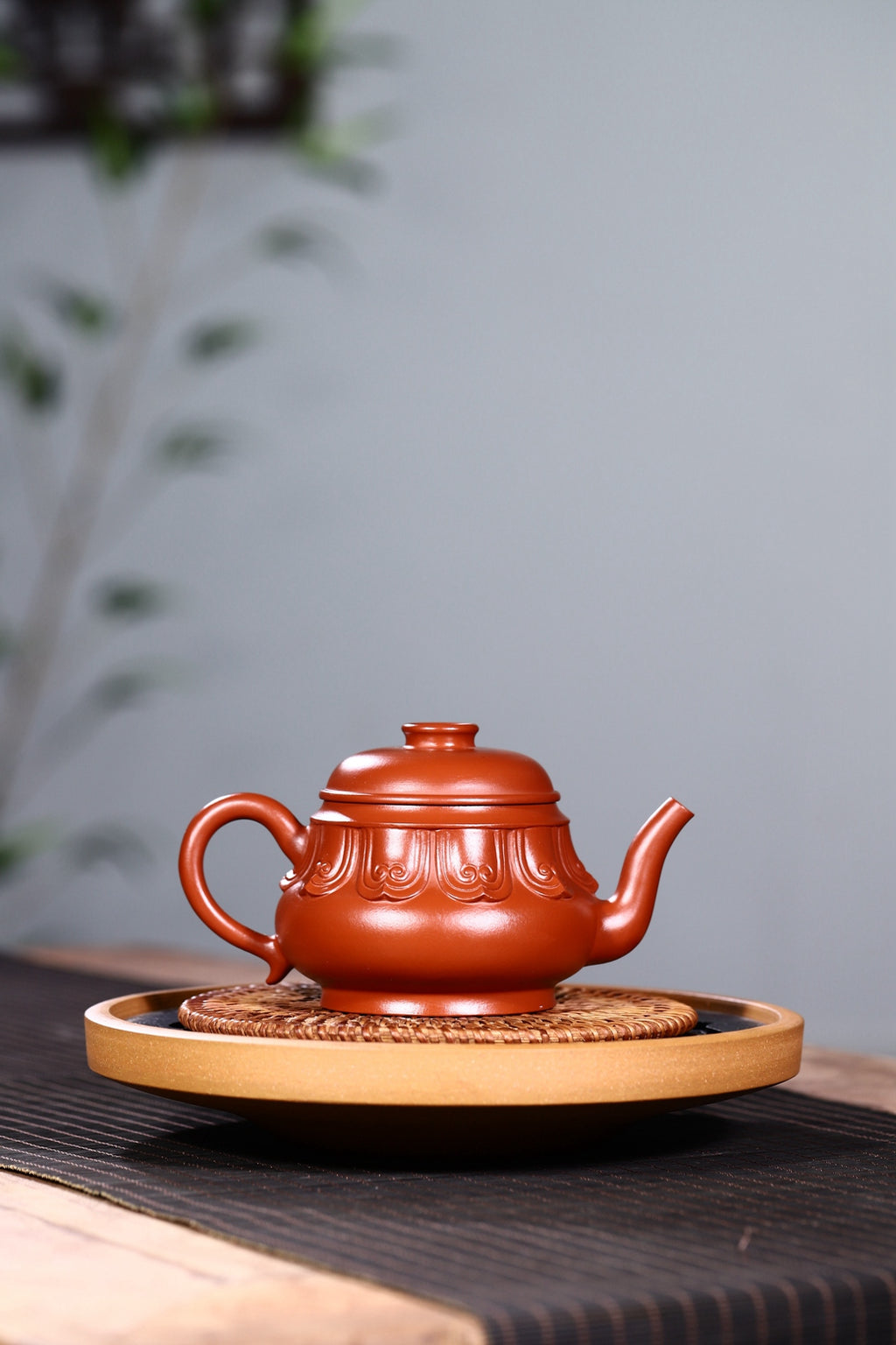省大师潘春芳关门弟子许冠新老师独家新品【紫玉梵音】290cc朱泥精制难度颇高