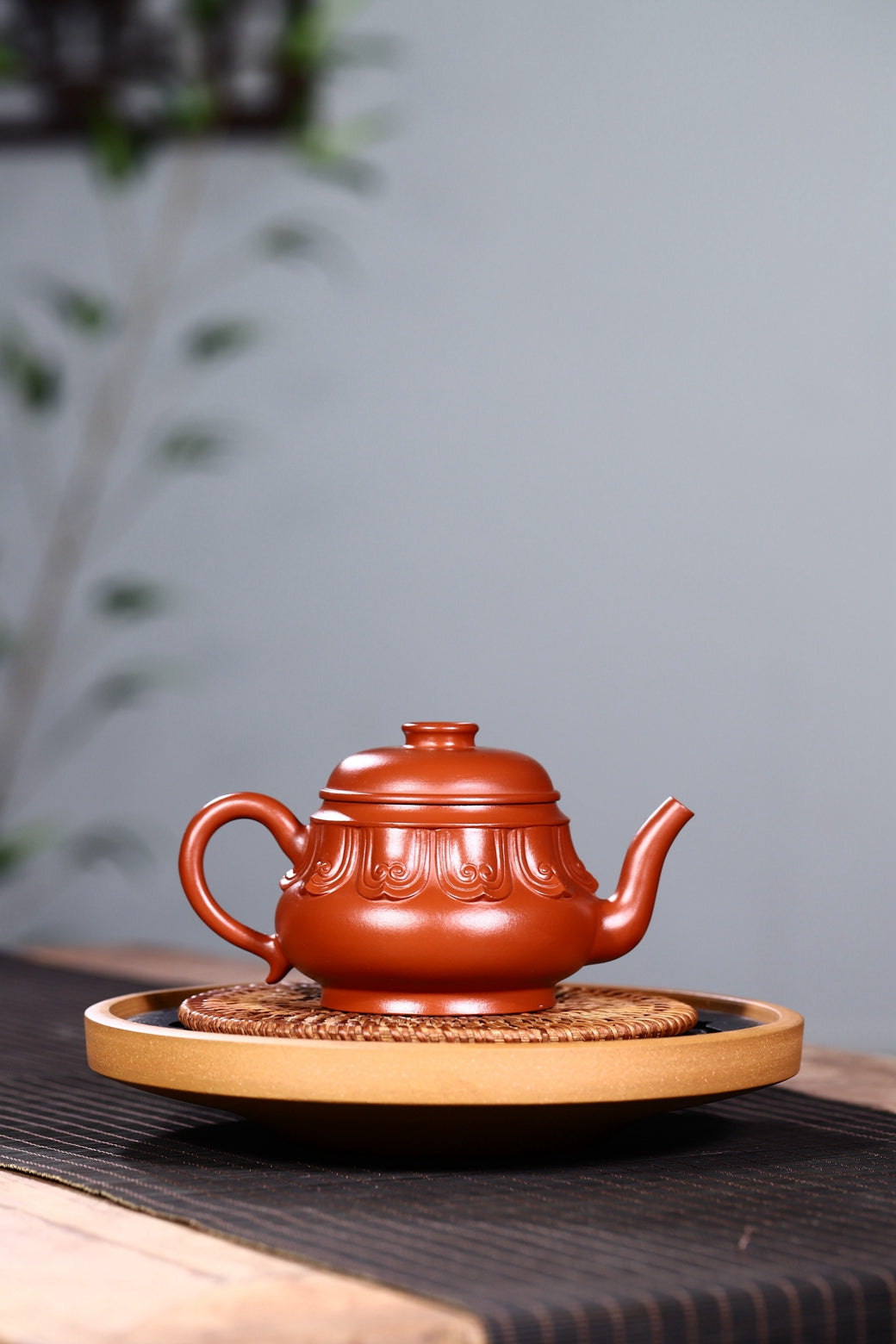 省大师潘春芳关门弟子许冠新老师独家新品【紫玉梵音】290cc朱泥精制难度颇高