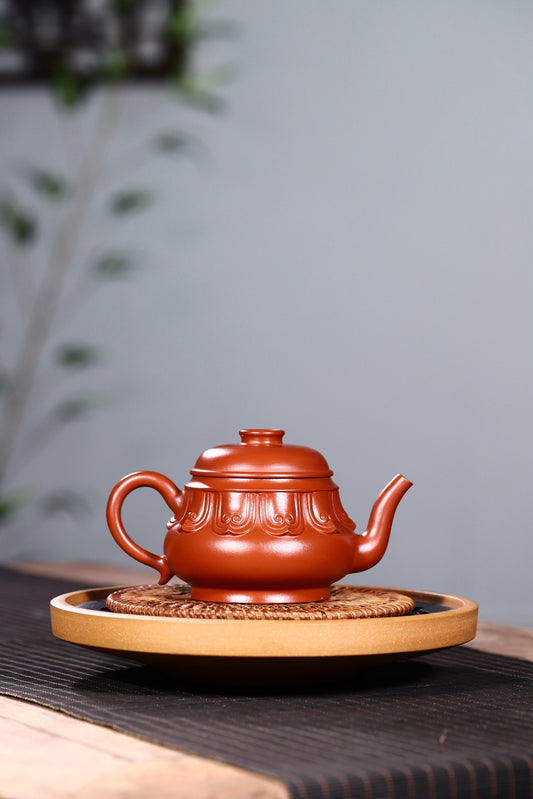 省大师潘春芳关门弟子许冠新老师独家新品【紫玉梵音】290cc朱泥精制难度颇高