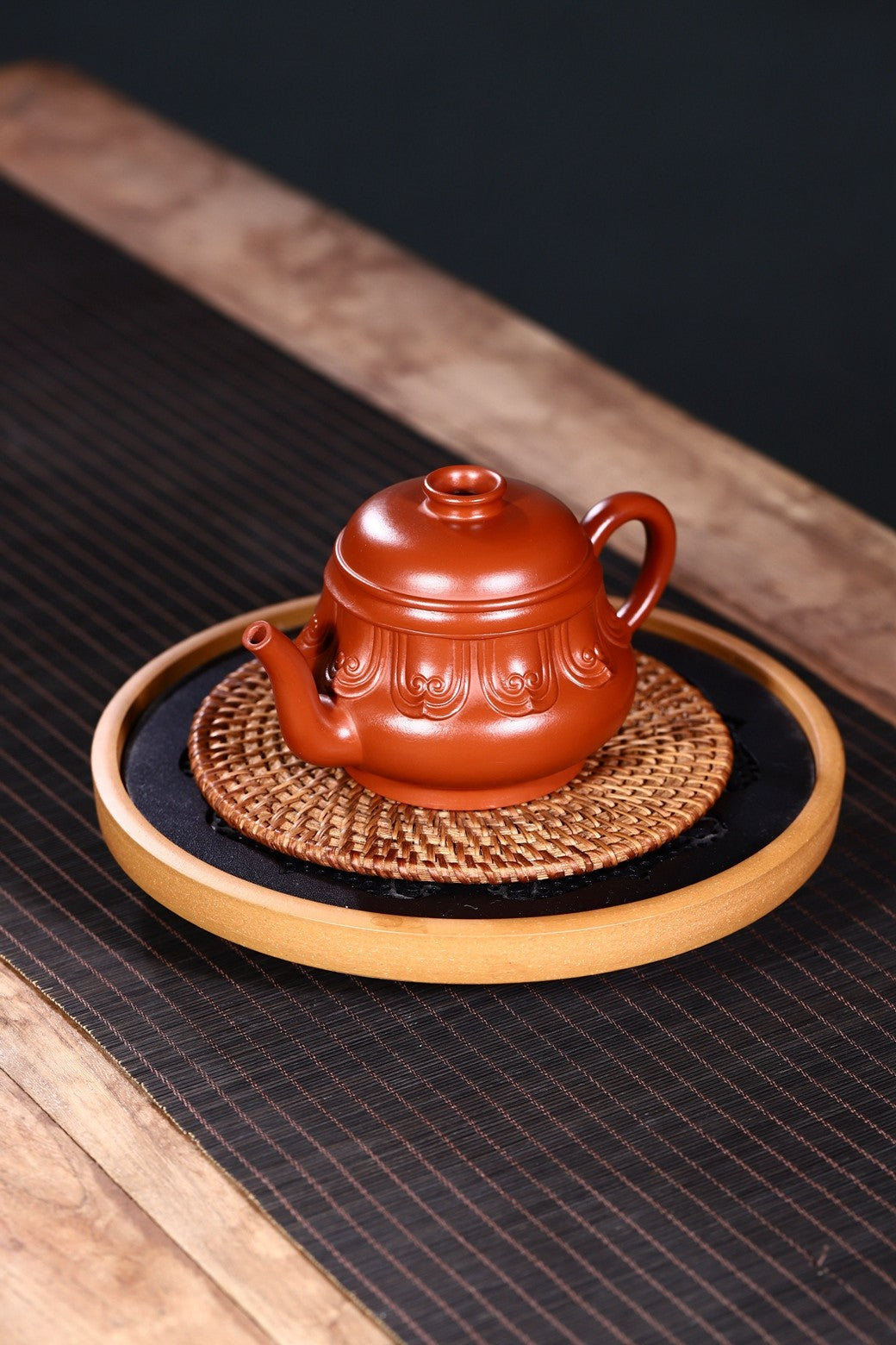 省大师潘春芳关门弟子许冠新老师独家新品【紫玉梵音】290cc朱泥精制难度颇高