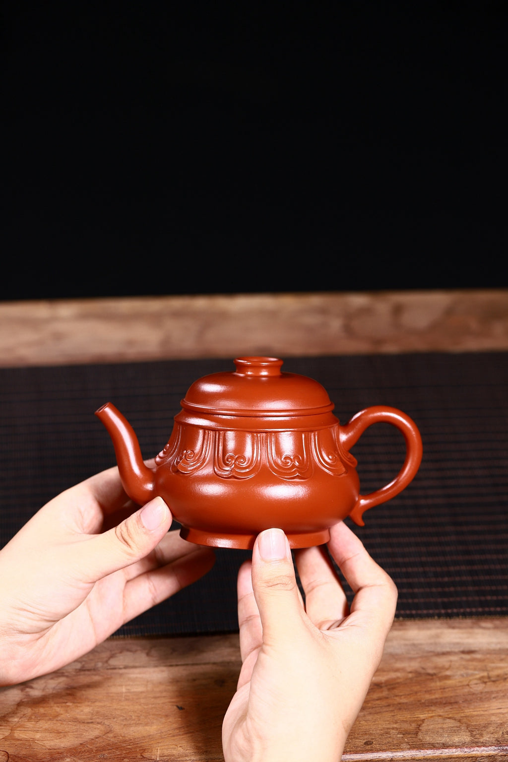 省大师潘春芳关门弟子许冠新老师独家新品【紫玉梵音】290cc朱泥精制难度颇高