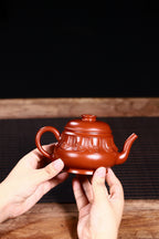 省大师潘春芳关门弟子许冠新老师独家新品【紫玉梵音】290cc朱泥精制难度颇高