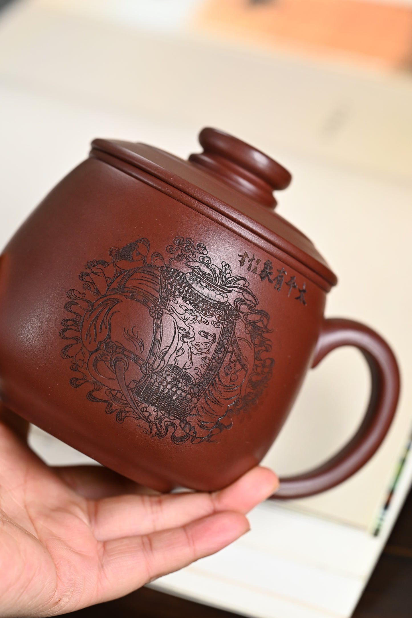 新品·盖杯·底槽清·容量450cc·陈华军（国家级工艺美术师）