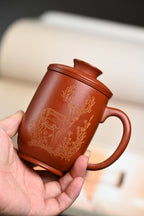 新品· 盖杯·极品皱皮朱泥·容量200cc·陈华军（国家级工艺美术师）